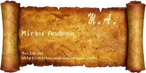 Mirku Andrea névjegykártya